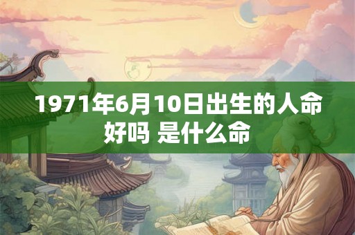 1971年6月10日出生的人命好吗 是什么命