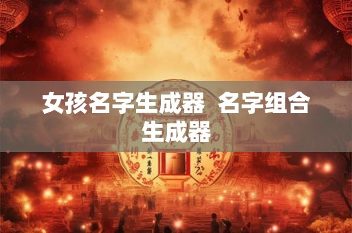 女孩名字生成器  名字组合生成器