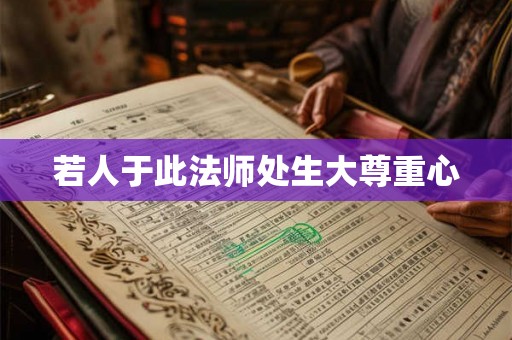 若人于此法师处生大尊重心 若人于此法师处生大尊重心