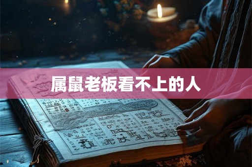 属鼠老板看不上的人