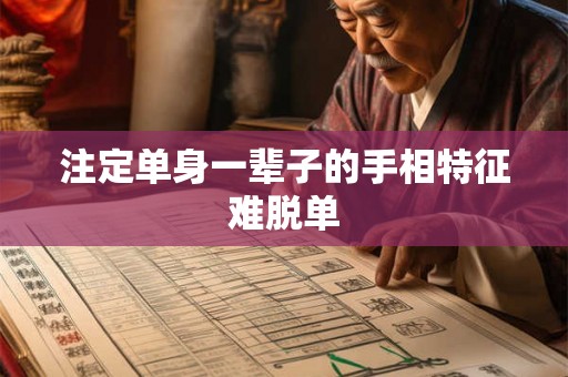 注定单身一辈子的手相特征难脱单