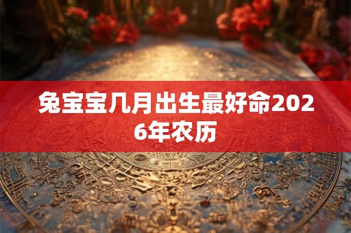 兔宝宝几月出生最好命2026年农历 兔宝宝几月出生最好命2026年农历