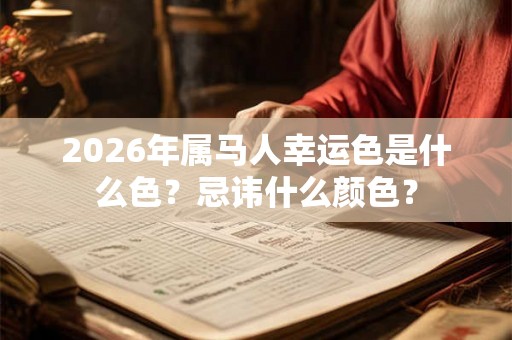 2026年属马人幸运色是什么色？忌讳什么颜色？