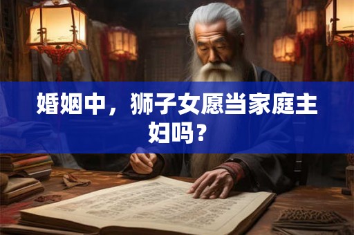 婚姻中，狮子女愿当家庭主妇吗？