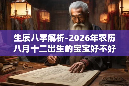 生辰八字解析-2026年农历八月十二出生的宝宝好不好
