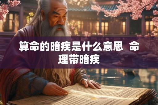 算命的暗疾是什么意思  命理带暗疾