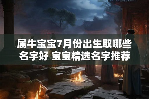 属牛宝宝7月份出生取哪些名字好 宝宝精选名字推荐