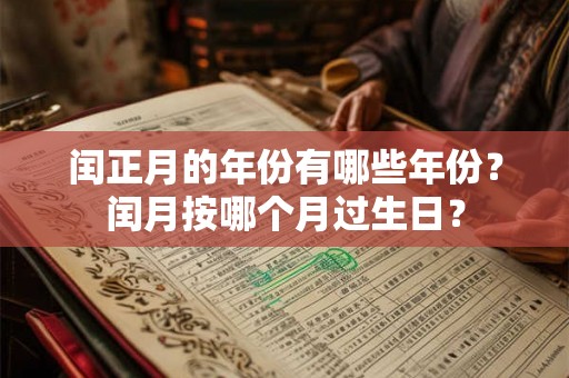 闰正月的年份有哪些年份?闰月按哪个月过生日? 闰正月的年份有哪些年份?闰月按哪个月过生日?