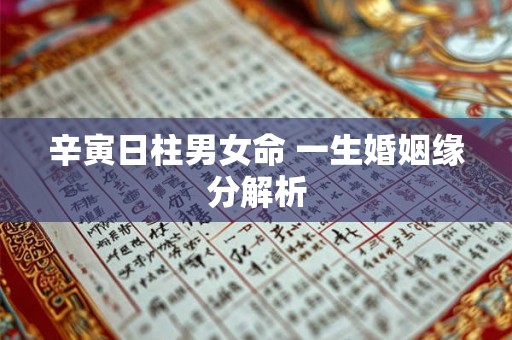 辛寅日柱男女命 一生婚姻缘分解析