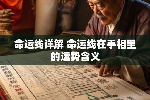 命运线详解 命运线在手相里的运势含义