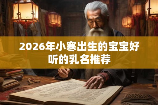2026年小寒出生的宝宝好听的乳名推荐