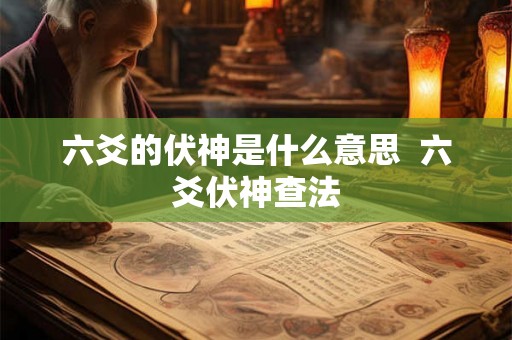 六爻的伏神是什么意思  六爻伏神查法
