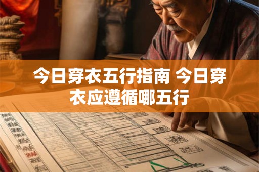 今日穿衣五行指南 今日穿衣应遵循哪五行
