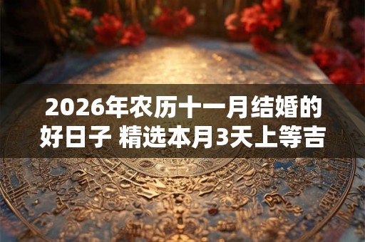 2026年农历十一月结婚的好日子 精选本月3天上等吉日