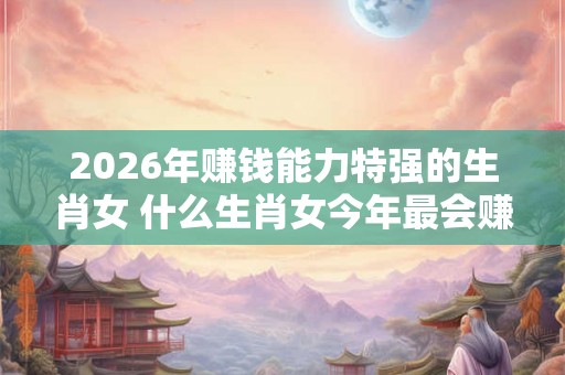 2026年赚钱能力特强的生肖女 什么生肖女今年最会赚钱 2026年赚钱能力特强的生肖女 什么生肖女今年最会赚钱