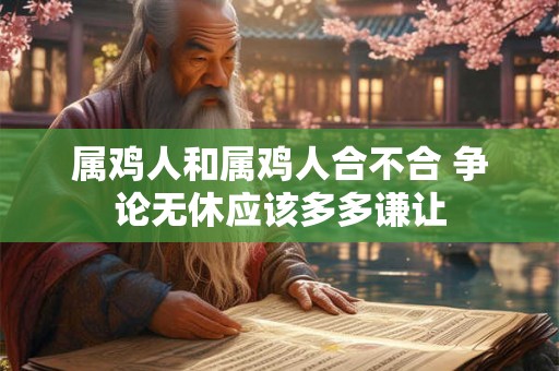 属鸡人和属鸡人合不合 争论无休应该多多谦让