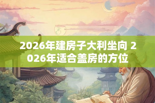 2026年建房子大利坐向 2026年适合盖房的方位