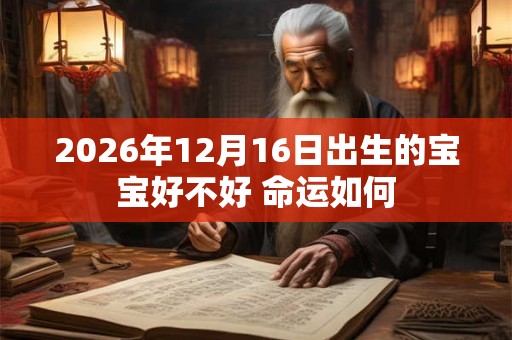 2026年12月16日出生的宝宝好不好 命运如何