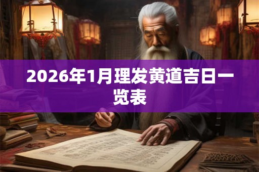 2026年1月理发黄道吉日一览表