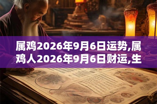 属鸡2026年9月6日运势,属鸡人2026年9月6日财运,生肖鸡2026年9月6日运势 属鸡2026年9月6日运势,属鸡人2026年9月6日财运,生肖鸡2026年9月6日运势