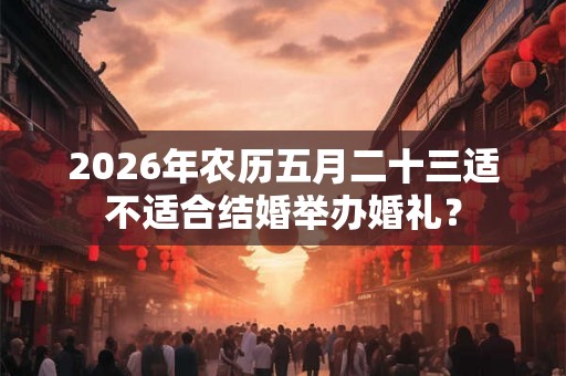2026年农历五月二十三适不适合结婚举办婚礼？