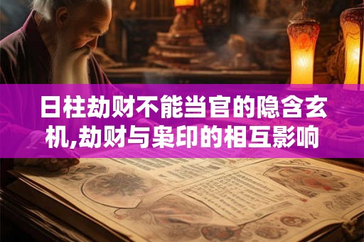 日柱劫财不能当官的隐含玄机,劫财与枭印的相互影响