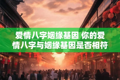 爱情八字姻缘基因 你的爱情八字与姻缘基因是否相符 爱情八字姻缘基因 你的爱情八字与姻缘基因是否相符