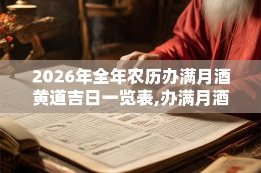 2026年全年农历办满月酒黄道吉日一览表,办满月酒习俗 2026年全年农历办满月酒黄道吉日一览表,办满月酒习俗