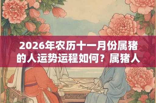 2026年农历十一月份属猪的人运势运程如何？属猪人一辈子的克星