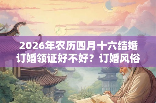 2026年农历四月十六结婚订婚领证好不好？订婚风俗流程