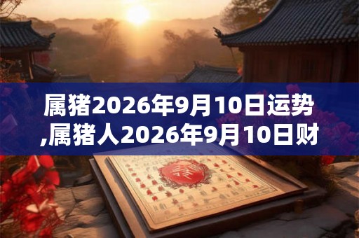 属猪2026年9月10日运势,属猪人2026年9月10日财运,生肖猪2026年9月10日运势 属猪2026年9月10日运势,属猪人2026年9月10日财运,生肖猪2026年9月10日运势