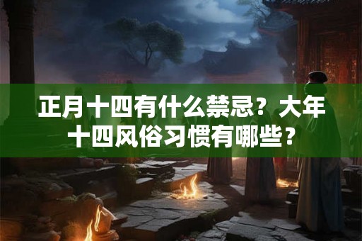 正月十四有什么禁忌？大年十四风俗习惯有哪些？