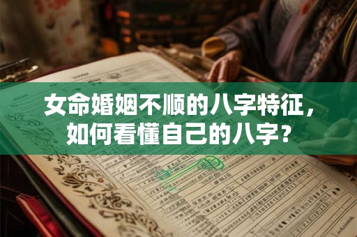 女命婚姻不顺的八字特征,如何看懂自己的八字? 女命婚姻不顺的八字特征,如何看懂自己的八字?