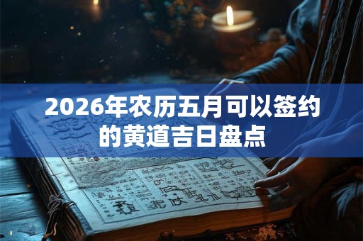 2026年农历五月可以签约的黄道吉日盘点