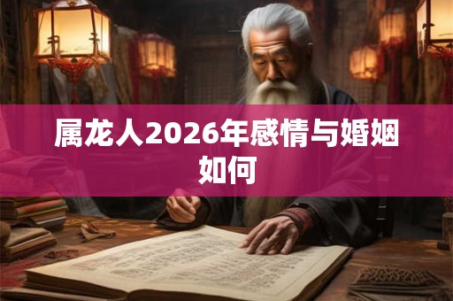属龙人2026年感情与婚姻如何