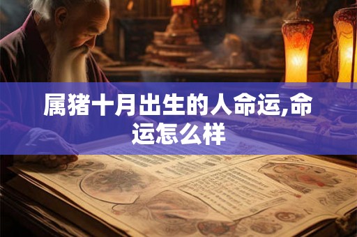 属猪十月出生的人命运,命运怎么样