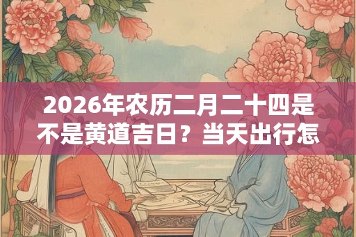 2026年农历二月二十四是不是黄道吉日？当天出行怎么样？