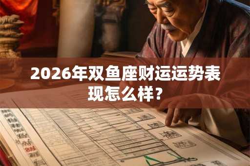 2026年双鱼座财运运势表现怎么样？