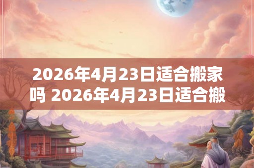 2026年4月23日适合搬家吗 2026年4月23日适合搬家吗 2026年4月23日适合搬家吗 2026年4月23日适合搬家吗