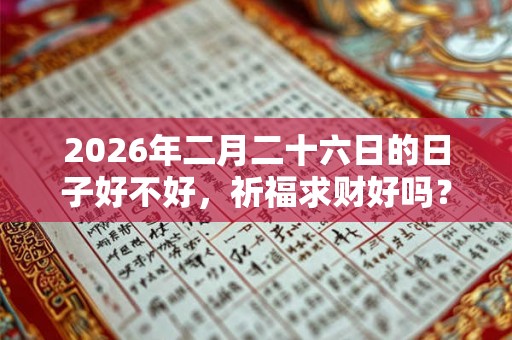 2026年二月二十六日的日子好不好,祈福求财好吗? 2026年二月二十六日的日子好不好,祈福求财好吗?