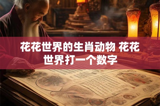 花花世界的生肖动物 花花世界打一个数字