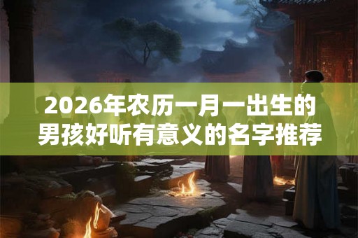 2026年农历一月一出生的男孩好听有意义的名字推荐