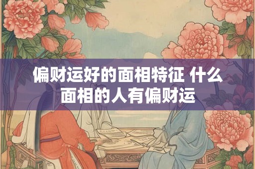 偏财运好的面相特征 什么面相的人有偏财运