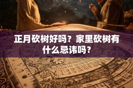 正月砍树好吗？家里砍树有什么忌讳吗？