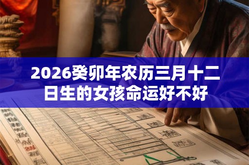 2026癸卯年农历三月十二日生的女孩命运好不好
