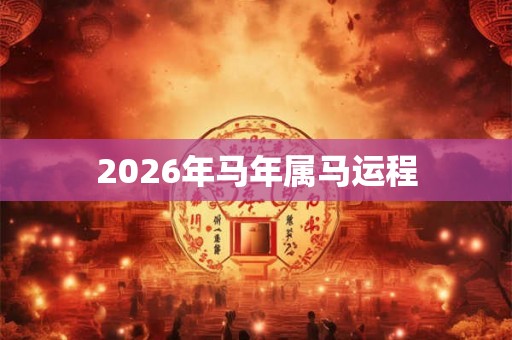 2026年马年属马运程