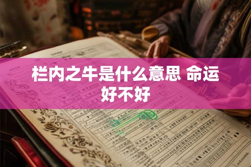 栏内之牛是什么意思 命运好不好 栏内之牛是什么意思 命运好不好