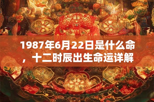 1987年6月22日是什么命，十二时辰出生命运详解