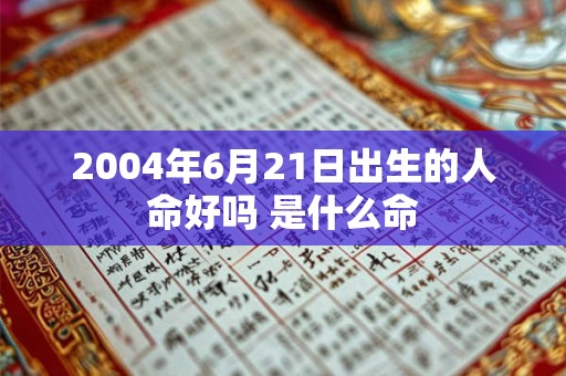 2004年6月21日出生的人命好吗 是什么命