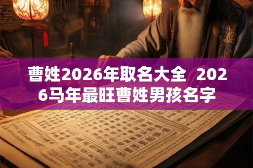 曹姓2026年取名大全  2026马年最旺曹姓男孩名字